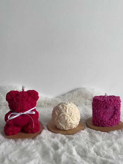 Bougie Cube de Saint Valentin